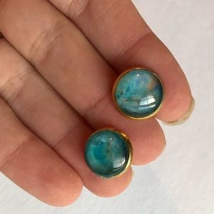 Free w/ purchase liquid acrylic stud earrings